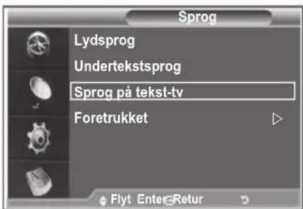 SAMSUNG LE26R89BD - Valg af det foretrukne sprog (lyd, undertekst eller tekst-tv) - 3