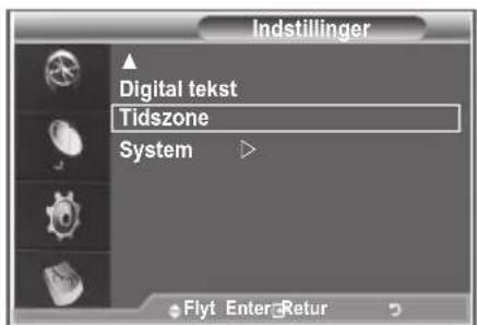 SAMSUNG LE26R89BD - Vælg den tidszone, hvor du befinder sig. - 1