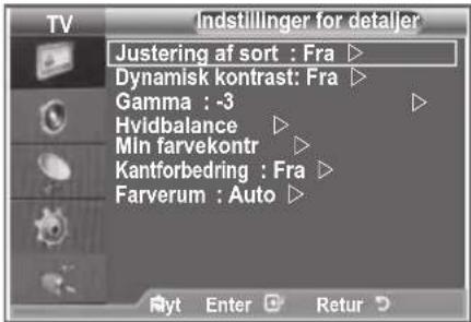 SAMSUNG LE26R89BD - Konfiguration af detaljerede billedindstillinger - 2