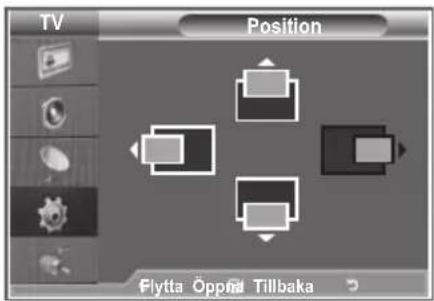 TV Position Flytta Öppin Tillbaka