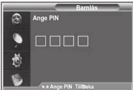 Barnlás Ange PIN □ □ □ □ •• Ange PIN Tillbaka