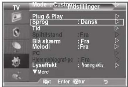 SAMSUNG LE26R89BD - Valg af sprog - 1