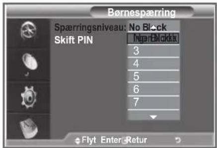 SAMSUNG LE26R89BD - Opsætning af børnespærring - 3