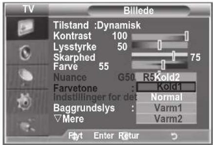 SAMSUNG LE26R89BD - Ændring af farvetonen - 2