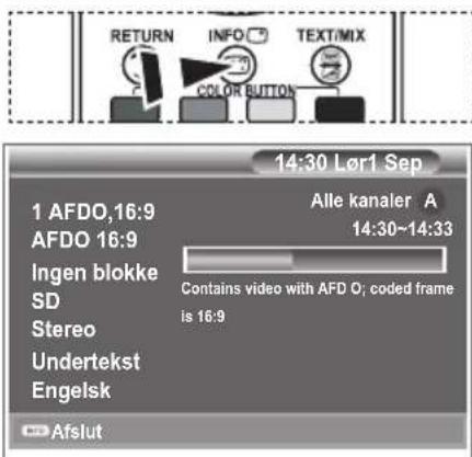 SAMSUNG LE26R89BD - Visning af programinformationer - 1