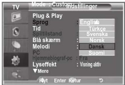 SAMSUNG LE26R89BD - Valg af sprog - 2