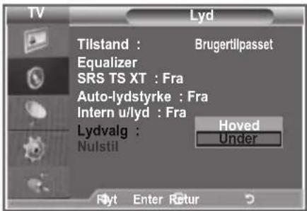 SAMSUNG LE26R89BD - Aflytning af lyd på underbillede - 2