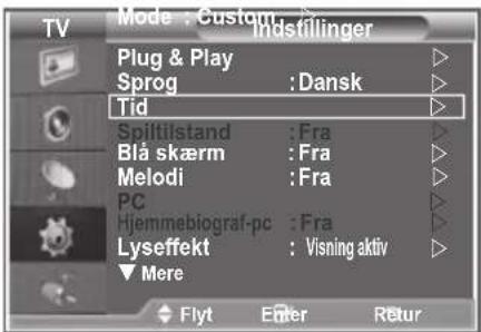 SAMSUNG LE26R89BD - Indstilling af sleep-timer - 1