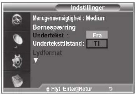 SAMSUNG LE26R89BD - Indstilling af undertekst - 1