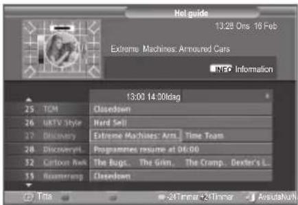 Hel guide 13:28 Ons: 16 Feb Extreme Machines Armoured Cars ■ NBF Information 13:00 14:00 lag 25 TCM Closedown 26 UMTV Style Hard Sell 27 Discovery Extreme Machines Arm Time Team 28 Discovery Programmes resume at 06:00 29 Carbon Wash The Bug. The Grim. The Cramp. Dexter's L. 30 Reunering Closedown Titia 24/1/1/24/1/1/24 Avodashvuk
