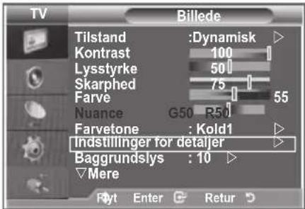SAMSUNG LE26R89BD - Konfiguration af detaljerede billedindstillinger - 1