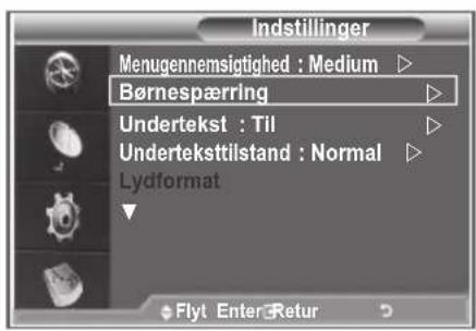 SAMSUNG LE26R89BD - Opsætning af børnespærring - 1