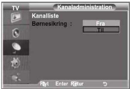 SAMSUNG LE26R89BD - Aktivering af børnesikring - 1