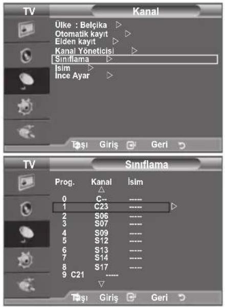 TV Ülke : Belçika Otomatik kayıt Elden kayıt Kanal Yöneticisi Siniflama İsim İnce Ayar Təsi Giriş Geri TV Siniflama Prog. Kanal İsim 0 C-- 1 C23 2 S06 3 S07 4 S09 5 S12 6 S13 7 S14 8 S17 9 C21 Təsi Giriş Geri