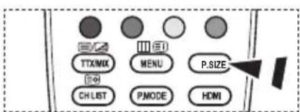 TX/MX MENU P.SIZE CH LIST PMODE HDMI