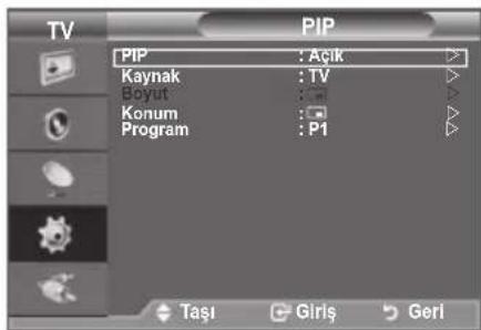 TV PIP PIP : Açık Kaynak : TV Boyut Konum : Program : P1 Taşı Girls Geri