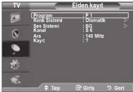 Program : P 1 Renk Sistemi : Otomatik Ses Sistemi : BG Kanal : S 6 Ara : 140 MHz Kayit : ?
