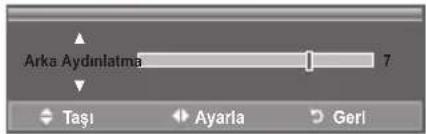 Arka Aydınlatma Taşı Ayarla Geri
