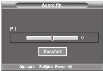 Acord fin P 1 0 Resetare Ajustare Salvire Revenire