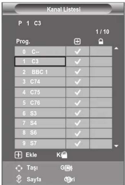 Kanal Listesi P 1 C3 1 / 10 Prog. 0 C-- 1 C3 2 BBC 1 3 C74 4 C75 5 C76 6 S3 7 S4 8 S6 9 S7 Ekle Ki Taşı Griş Sayfa Cari