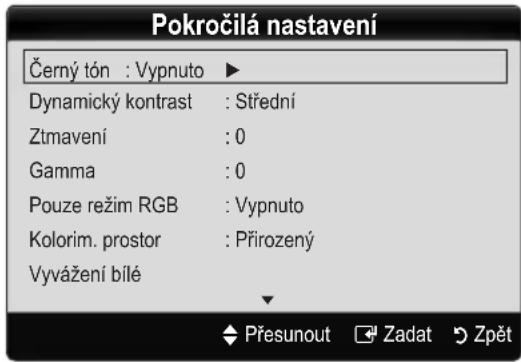 SAMSUNG LE22C450E1W - Pokročilá nastavení - 1