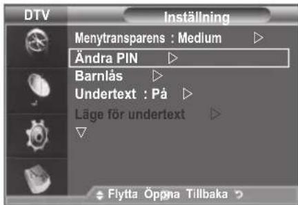 SAMSUNG LE37A656A1C - Ställa in Barnlås - 4