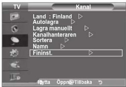 SAMSUNG LE37A656A1C - Fininställning av kanalmottagningen - 1