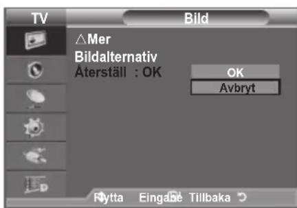 SAMSUNG LE37A656A1C - Det går att återgå till fabriksinställningarna för bilden. - 1