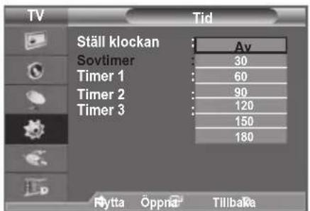 SAMSUNG LE37A656A1C - Ställa in sovtimern - 2