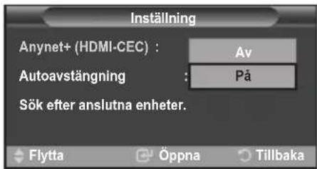 SAMSUNG LE37A656A1C - Använda funktionen Anynet+ - 3