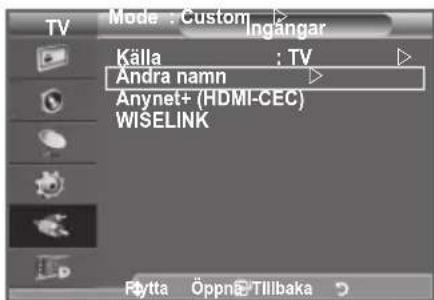 SAMSUNG LE37A656A1C - Redigera ingångskällornas namn - 1