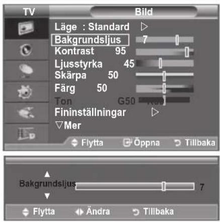 SAMSUNG LE37A656A1C - Denna apparat har ett antal inställningsalternativ för att ange bildkvaliteten: - 1