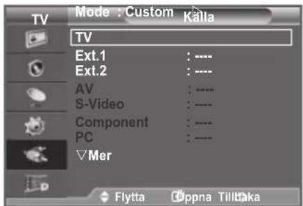 SAMSUNG LE37A656A1C - Välja källa - 2