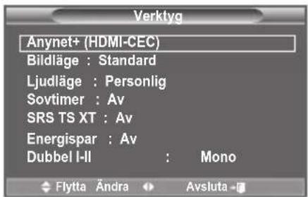 SAMSUNG LE37A656A1C - Använda funktionen Anynet+ - 1