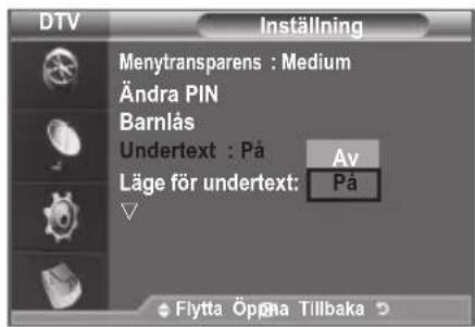 SAMSUNG LE37A656A1C - Du kan aktivera och inaktivera undertexter. - 1