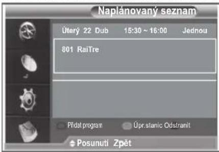 SAMSUNG LE32S86BD - Použití naplánovaného seznamu - 3