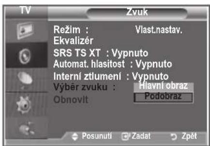 SAMSUNG LE32S86BD - Poslech zvuku podobrazu - 2