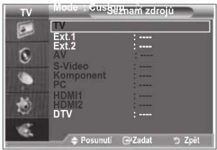 SAMSUNG LE32S86BD - Výběr zdroje - 2
