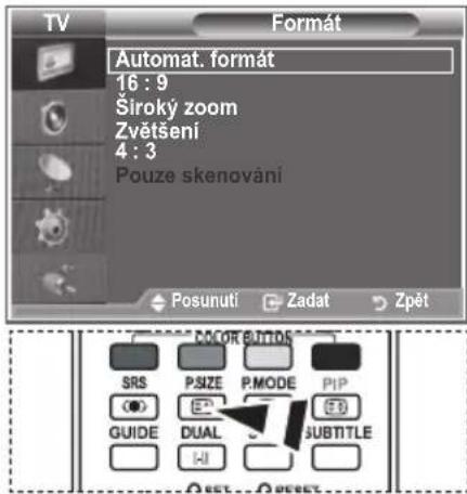 SAMSUNG LE32S86BD - Změna velikosti obrazu - 2