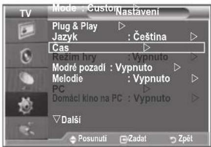 SAMSUNG LE32S86BD - Nastavení a zobrazení aktuálního času - 1