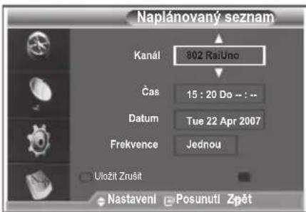 SAMSUNG LE32S86BD - Použití naplánovaného seznamu - 5