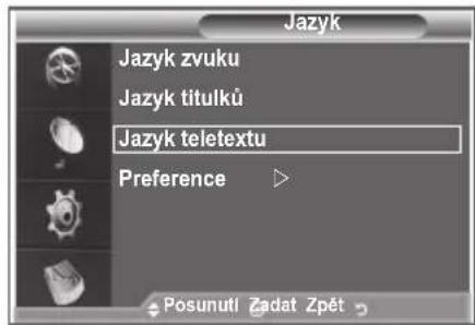 SAMSUNG LE32S86BD - Výběr preferovaného jazyka (titulky, zvuk nebo teletext) - 3