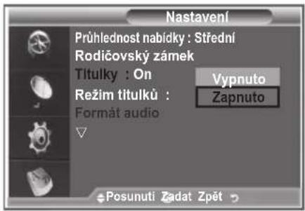 SAMSUNG LE32S86BD - Titulky můžete aktivovat a deaktivovat. - 1