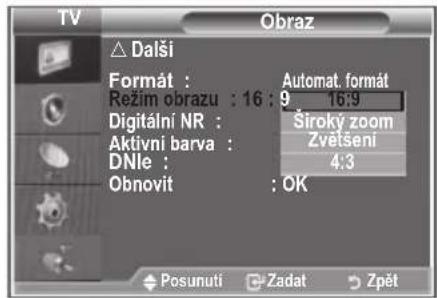 SAMSUNG LE32S86BD - Výběr režimu obrazu - 2