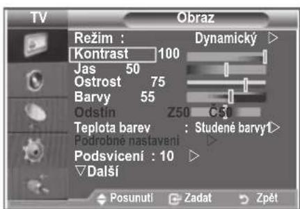 SAMSUNG LE32S86BD - Úprava vlastního nastavení obrazu - 1
