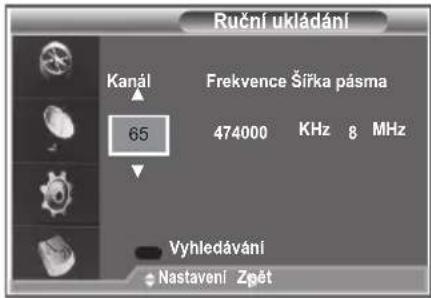SAMSUNG LE32S86BD - Ruční aktualizace seznamu kanálů - 1