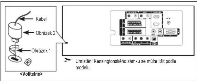 SAMSUNG LE32S86BD - Použití Kensingtonského zámku pro ochranu před krádeží - 1