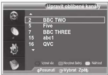 SAMSUNG LE32S86BD - Oblíbené kanály lze upravit pomocí čtyř barevných tlačítek. - 3
