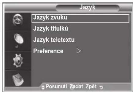 SAMSUNG LE32S86BD - Výběr preferovaného jazyka (titulky, zvuk nebo teletext) - 1