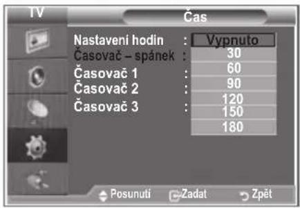 SAMSUNG LE32S86BD - Nastavení časovače usínání - 2